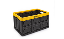 Load image into Gallery viewer, Greenmade InstaCrate Collapsible and Stackable Storage Crate, 12 Gallon, Black and Yellow (MADE IN USA)
